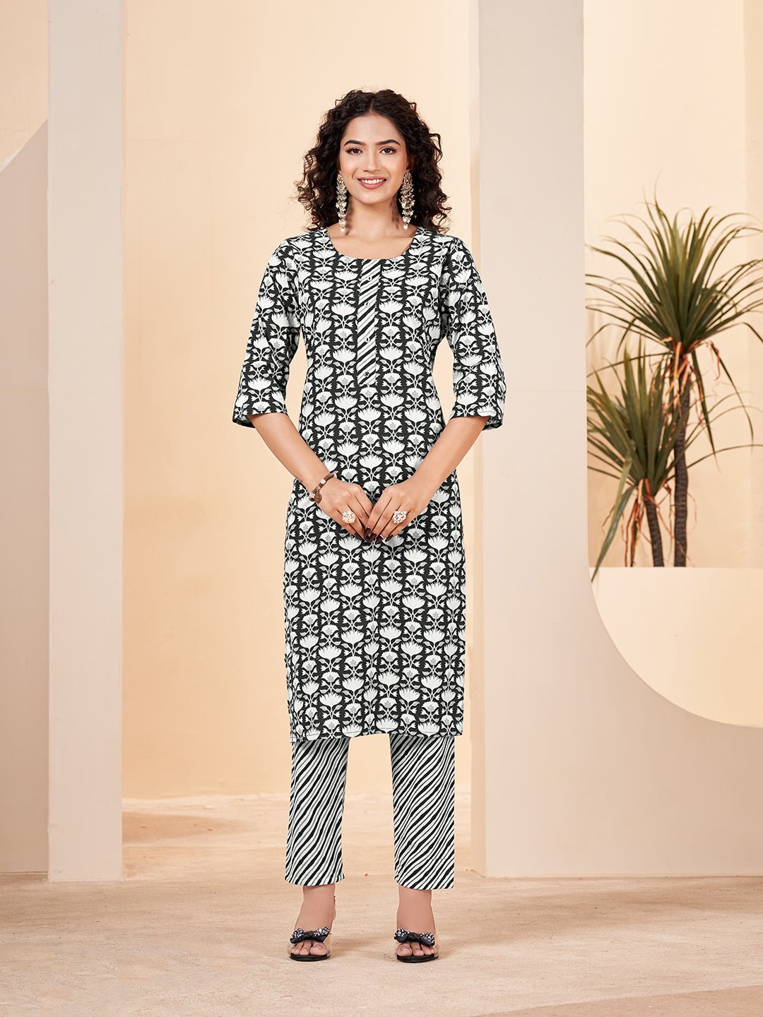 Black Pure Cotton Kurta Set — everyday styling — summer pure cotton — Banwaree