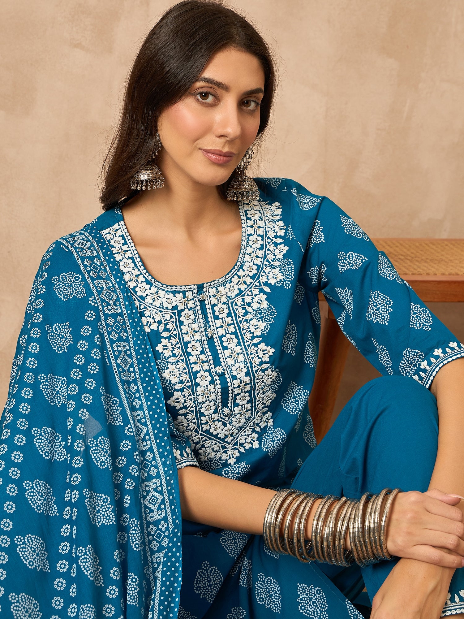 Blue Pure Cotton Kurta Set — everyday styling — summer pure cotton — Banwaree 2