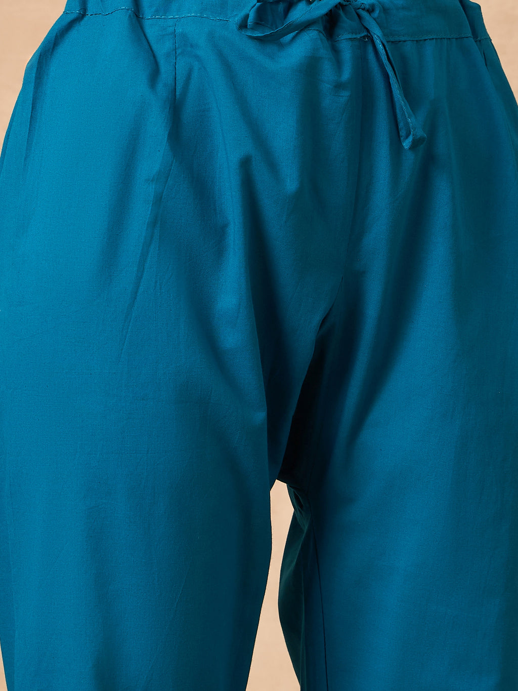 Blue Pure Cotton Kurta Set — dupatta close up — Blue Pure Cotton — Banwaree 2