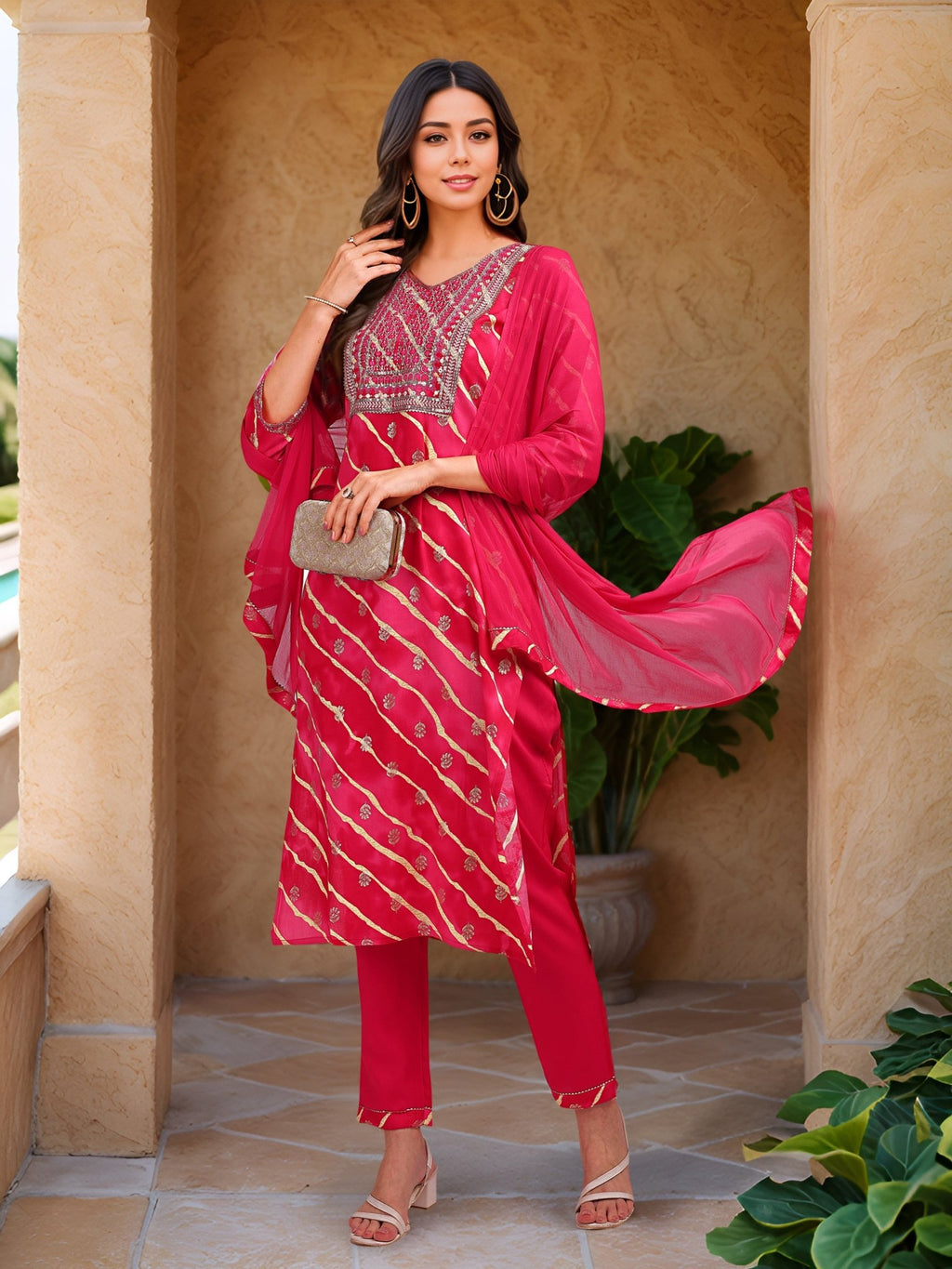 Pink Pure Cotton Kurta Set — casual styling — summer pure cotton — Banwaree 2