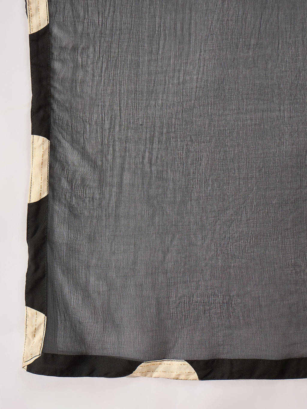 Black Pure Cotton Kurta Set with Printed Dupatta — full length everyday look — Black — Banwaree