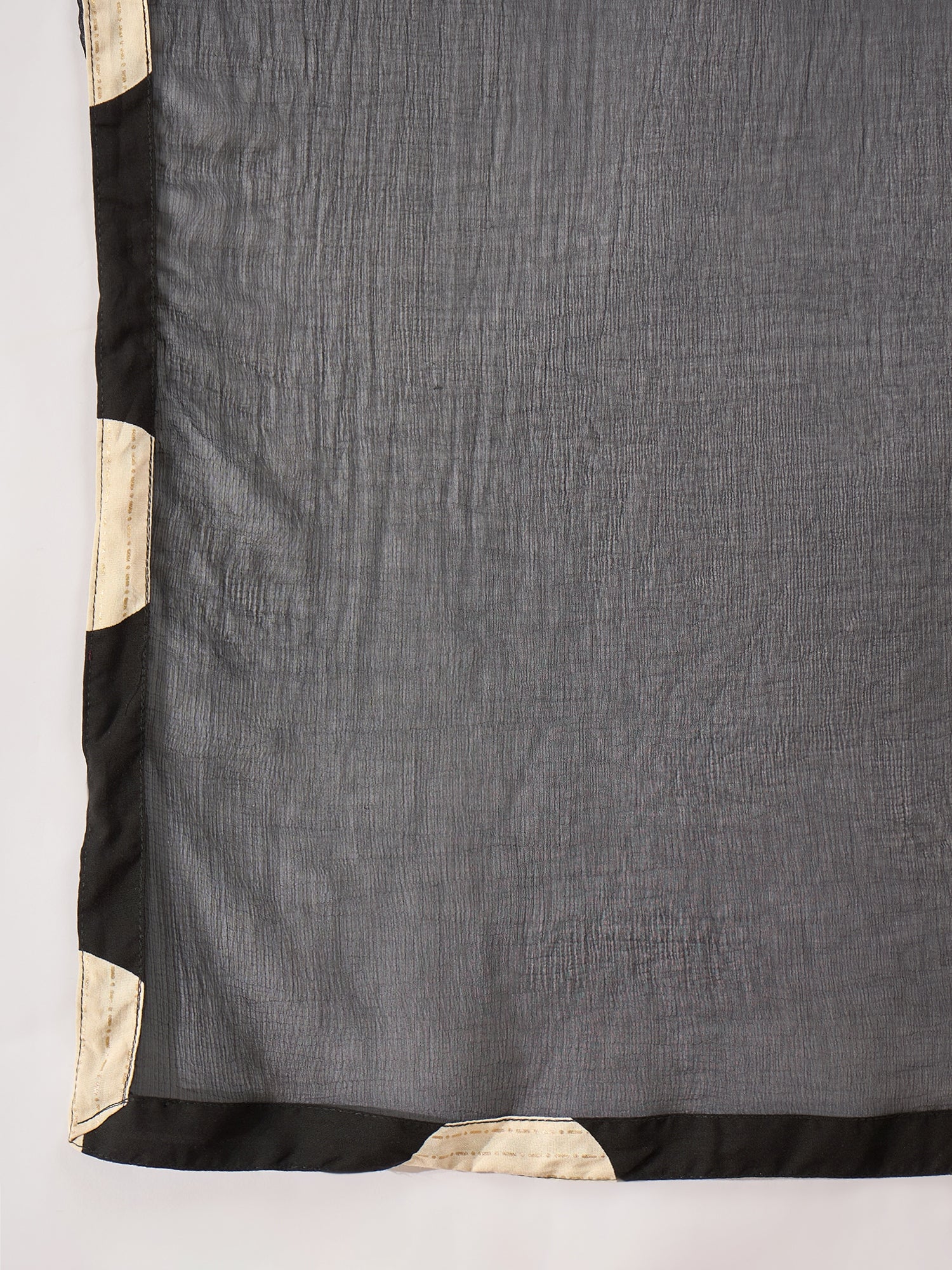 Black Pure Cotton Kurta Set with Printed Dupatta — full length everyday look — Black — Banwaree