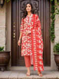 Printed Pink Cotton Blend Kurta Set — front view — pure cotton ethnic wear women 2