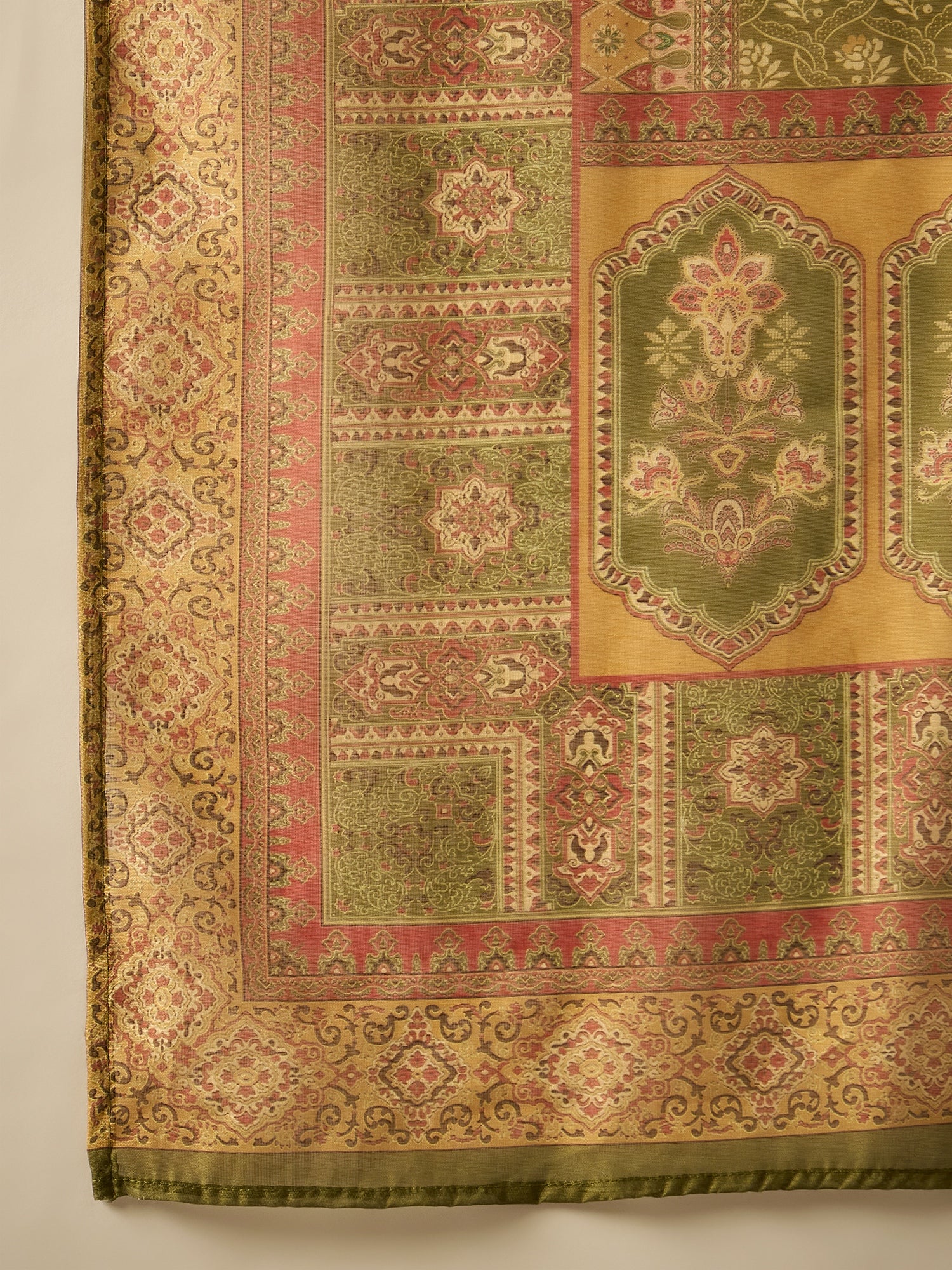 Mustard Cotton Blend Printed Kurta Set — full length festive look — Mustard — Banwaree